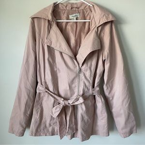Blush Peacoat with Hood